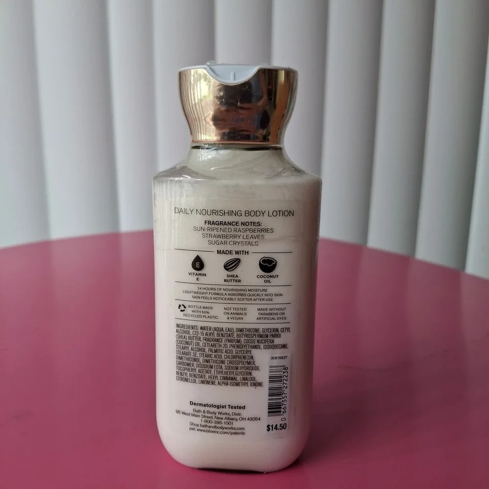 Bath & Body Works SUN-RIPENED RASPBERRY Body Lotion 8 oz